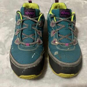 Ahnu Sugarpine Shoes Women's Size 9 Trail Hiking Teal‎ Lime Green Vibram Flalw